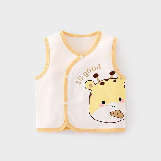 【新生儿纯棉保暖护肚双层马甲】婴儿背心秋冬季宝宝儿童坎肩马夹上衣 商品图2