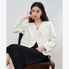 西遇短款西装外套女秋季新款高级感气质四粒扣白色女士西服D3442322 商品缩略图0