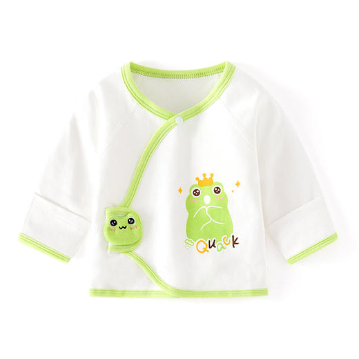 【新生婴儿无骨纯棉半背衣】内衣服春秋款初生睡衣胎帽子和尚服宝宝上衣 商品图4