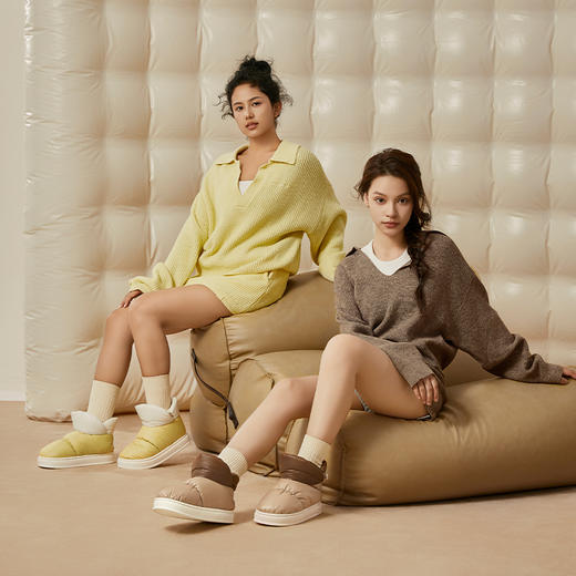 【专享】朴西银月雪地靴女款月子鞋冬季外穿防水新款室内家居保暖鞋防滑 商品图4