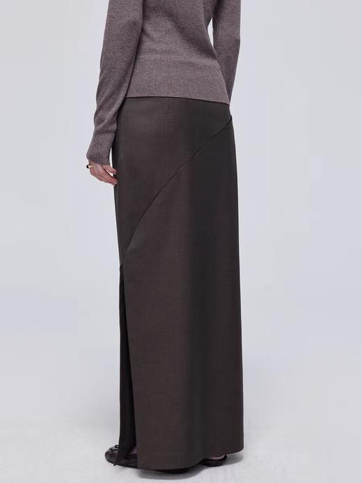 Simple Project/K24149/低腰侧开衩直筒长半裙 商品图3