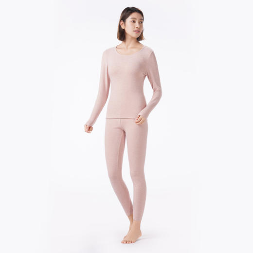 都市丽人保暖衣舒暖套装热可可AB面中厚女士保暖衣发热纤维套装LWT1B3 商品图2