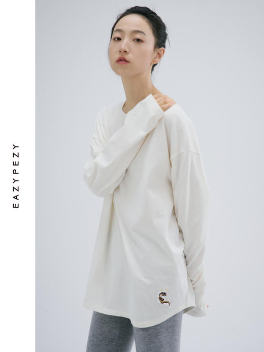 蛇年限定版宽松纯棉木棉T恤 商品图2