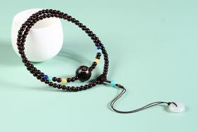 XYZT0104°守候/六字箴言小叶紫檀手串