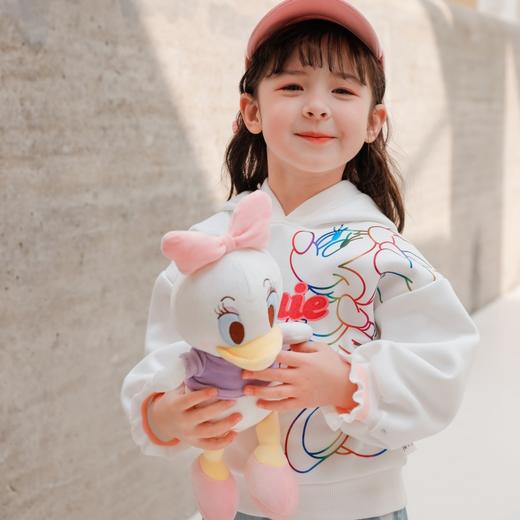 【商场同款】迪士尼童装2024春秋款女童连帽套头卫衣米妮字母印花可爱俏皮上衣223DS0689 商品图4