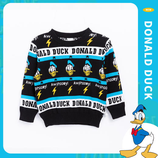 【商场同款】迪士尼唐老鸭秋季男童针织套头上衣224DS0665 商品图4