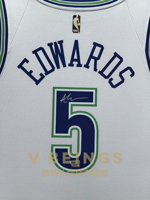收藏系列 爱德华兹 5号白色球迷版 亲笔签名球衣 商品图2
