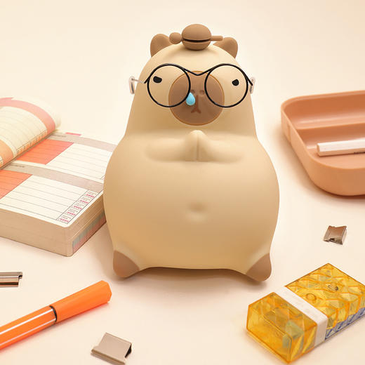 【鼻涕熊趣味灯】新款卡皮巴拉木鱼鼻涕熊小夜灯儿童礼物氛围灯摆件感应拍拍灯，趣味调光 三档亮度随心调。ry 商品图4