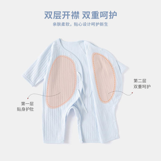 【新生婴儿衣服纯棉无骨连体衣】初生宝宝和尚服婴儿内衣春秋季睡衣 商品图1