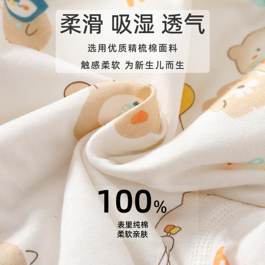 【婴儿三层夹棉保暖连体衣】秋冬款新生儿衣服宝宝外出哈衣加厚冬 商品图1