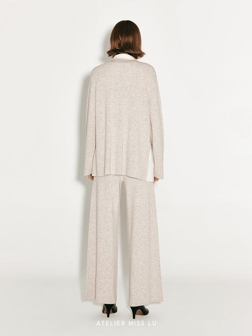 【冬之低语】几何撞色羊绒羊毛混纺开衫外套 商品图3