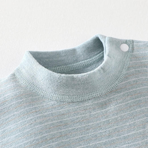 【宝宝圆领肩扣内衣套装】儿童秋衣秋裤套装无骨保暖内衣中小男女童长袖高腰分体家居服睡衣 商品图2