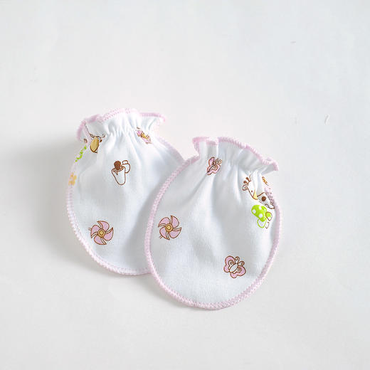 【婴儿防抓脸手套】纯棉透气四季通用母婴用品卡通护手保暖新生儿手套 商品图2