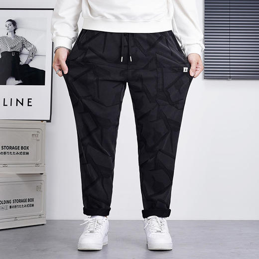 【新款DQ】大依优型大码提花休闲长裤男舒适休闲简约百搭加肥加大男装潮款 商品图6