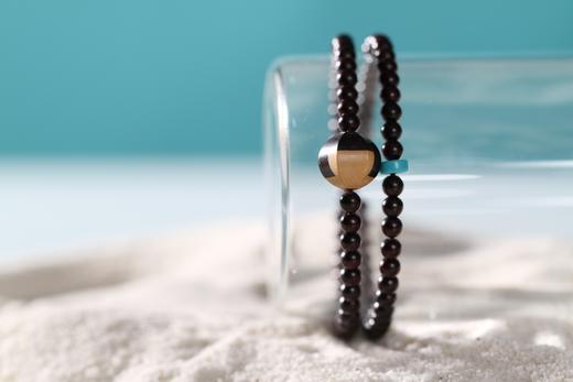 XYZT0273°小叶紫檀带金星佛珠手饰串珠 商品图2