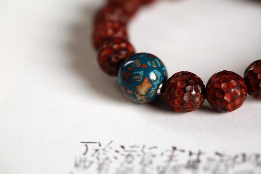 DQ0073°高品质印度小叶紫檀+大漆手饰手串 商品图3