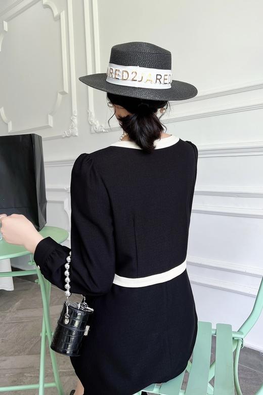 Le Malene 黑白小香风优雅针织连衣裙 16848 商品图5