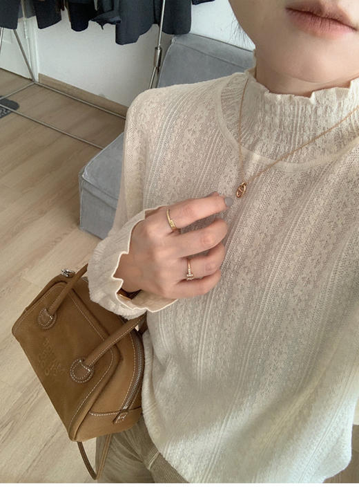 蕾丝钩花打底衫 商品图6