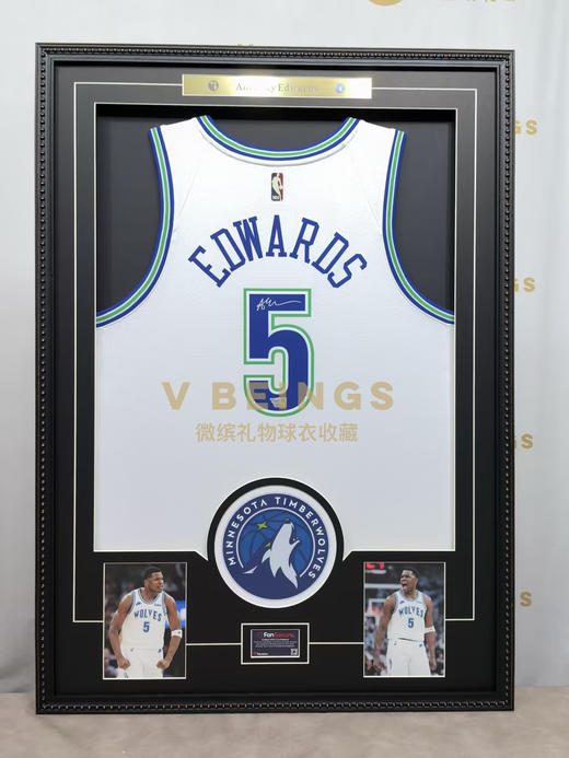 收藏系列 爱德华兹 5号白色球迷版 亲笔签名球衣 商品图1