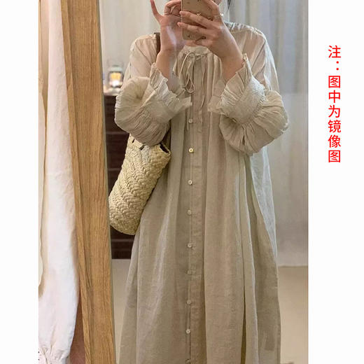 裁缝学苑AS328日系棉麻宽松连衣裙纸样女装衬衫裙茶歇长裙子打版裁剪样板 商品图2