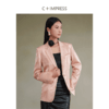西嘉C+IMPRESS/西嘉鎏光感人丝提花 新中式粉色西装外套女24秋装廓形(货号:WT2403019) 商品缩略图0