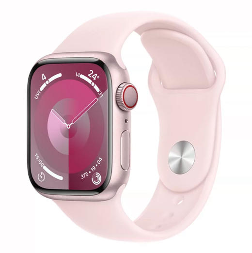 Apple Watch Series 9 运动版 45mm 粉色铝-亮粉色 S/M(GPS+) 商品图0