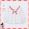 【商场同款】迪士尼童装女童长袖甜美T恤2024春秋新款海军风娃娃领宝宝上衣223DS0648 商品缩略图1