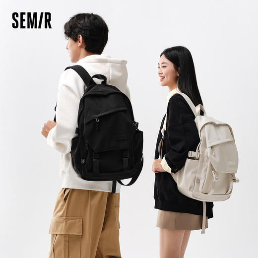 森马双肩包男校园学生书包新款大容量通勤电脑包情侣运动背包 商品图2