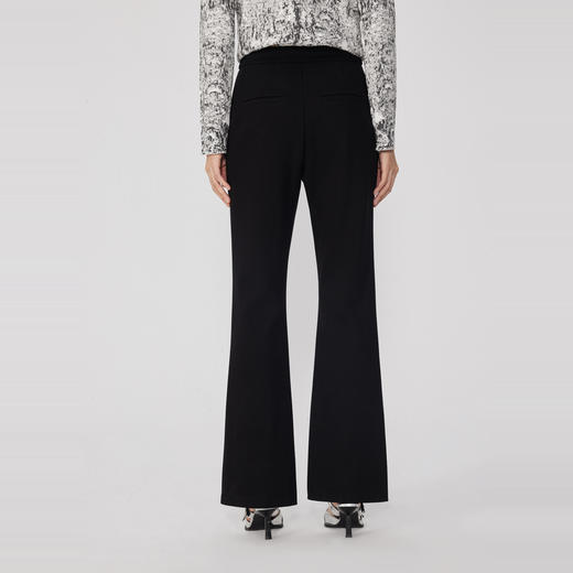 NEELLY纳俪2024秋季商场同款黑色通勤风微喇休闲裤女新款显瘦长裤N24082H01120 商品图1