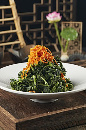虫草花拌鸡毛菜