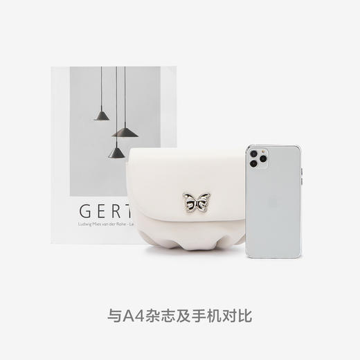 森马包包饺子包女新款时尚蝴蝶单肩包精致小巧褶皱斜挎包女包 商品图3