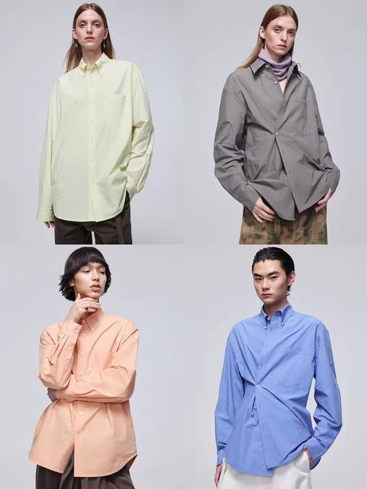 Simple Project/Y24119/纽扣领可调节基础款衬衫 商品图0