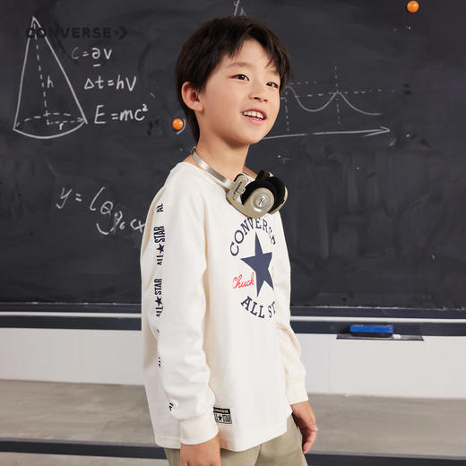 CONVERSE 春 大童 小童 长袖T恤 CNVN-LK-D535 商品图2