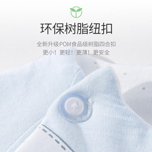 【新生儿夹棉幸运熊半背衣】冬季初生婴儿衣服秋冬宝宝上衣保暖冬装 商品图2