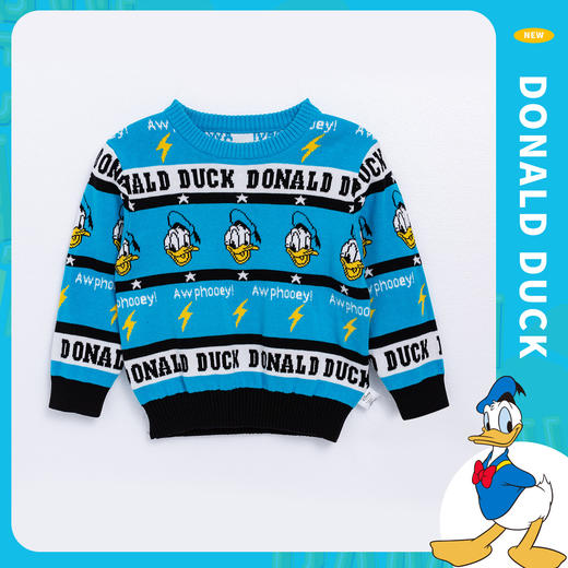 【商场同款】迪士尼唐老鸭秋季男童针织套头上衣224DS0665 商品图0