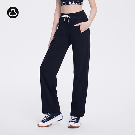 TITIKA ACTIVE 肌理感抽绳直筒裤秋冬棉感透气健身休闲裤宽松运动长裤11170 商品图0