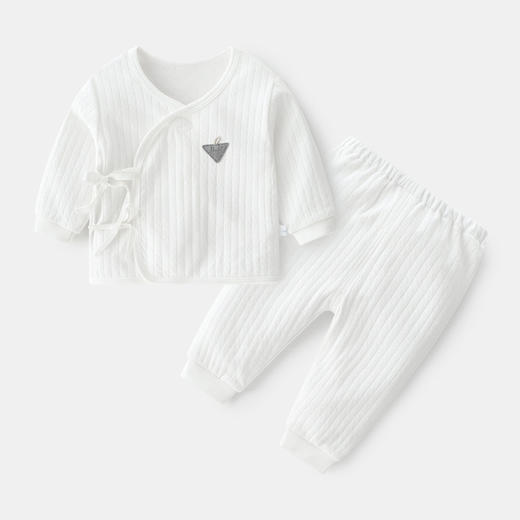 【新生婴儿纯棉内衣两件装】春秋款衣服分体套装宝宝秋衣裤初生和尚服 商品图0