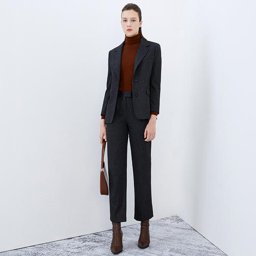 EITIE爱特爱冬季新款简约通勤西装外套女7603304 商品图1