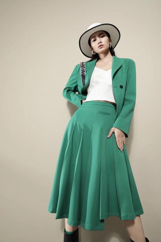 Le Malene 绿色翻领短版西装外套 16874 商品图2