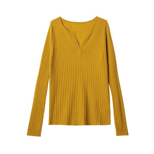 西嘉C+IMPRESS/西嘉澳洲进口绵羊毛 针织打底衫女24秋装新款小V领设计(货号:MY2403058) 商品图4