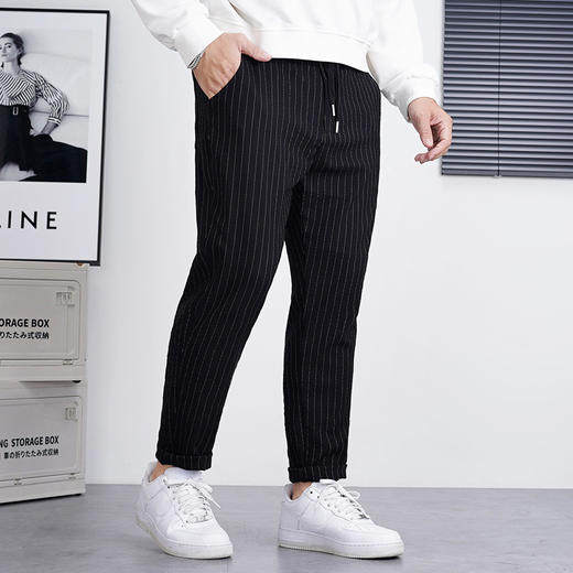 【新款DQ】大依优型大码提花休闲长裤男舒适休闲简约百搭加肥加大男装潮款 商品图6