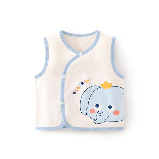 【新生儿纯棉保暖护肚双层马甲】婴儿背心秋冬季宝宝儿童坎肩马夹上衣 商品图4