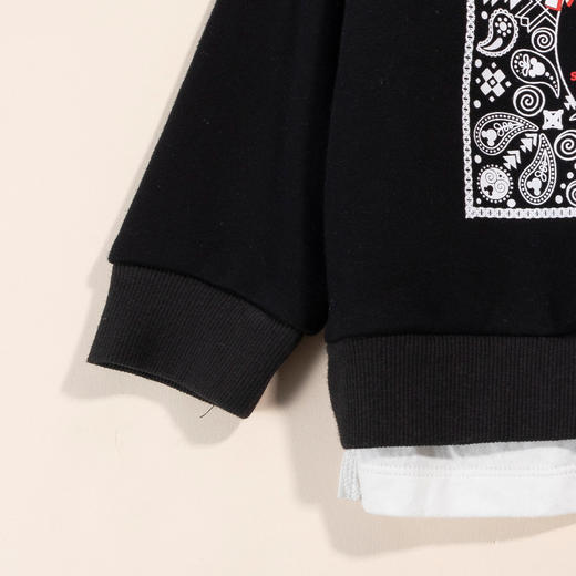 【商场同款】迪士尼男童上衣秋季中国风加绒套头卫衣224DS0858 商品图10