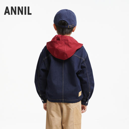 男童防褪色工装牛仔外套新款安奈儿童装实体店同款AB435522 商品图2