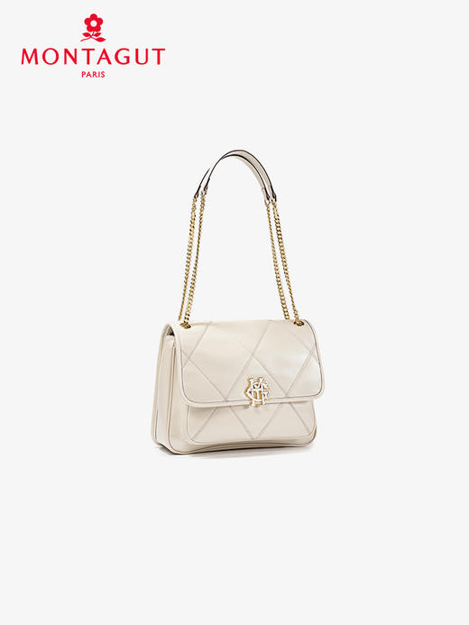 法国梦特娇羊皮时尚菱格单肩通勤斜挎包 商品图11