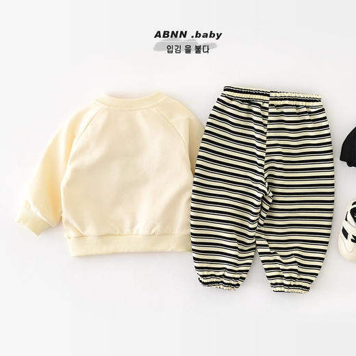 【婴儿洋气卡通小狗套装】秋季新款宝宝圆领卫衣儿童卫裤两件套 商品图3