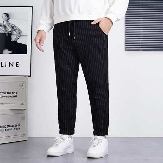 【新款DQ】大依优型大码提花休闲长裤男舒适休闲简约百搭加肥加大男装潮款 商品图1