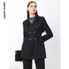 皮尔卡丹女装风衣黑色法式时尚短款系带收腰上衣外套P3331G3988B0
 商品缩略图1