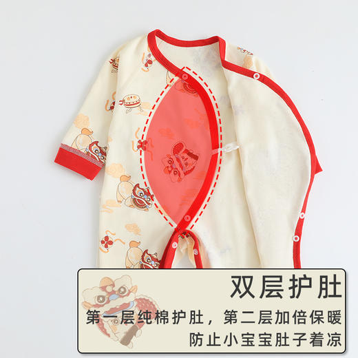 【新生儿纯棉无骨蝴蝶衣】宝宝哈衣秋冬季婴儿连体衣a类衣服 商品图2