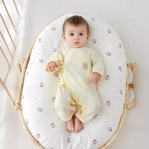 【新生儿护肚蝴蝶衣】婴儿夏季连体衣哈衣婴童夏天薄款空调服纯棉初生 商品图0